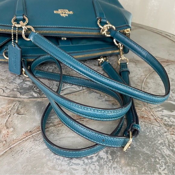 COACH SMALL CHRISTIE CARRYALL IN CROSSGRAIN LEATHER F36637 - Picture 8 of 14